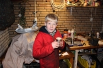 Even warmen aan een bakkie koffie. Het vries buiten 5 graden